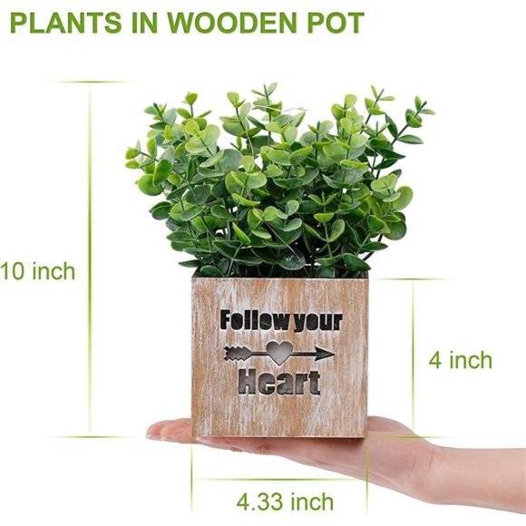 Artificial Plants & Flowers with Nightlight, Potted Fake Plants Home Decor Faux - Picture 4 of 6